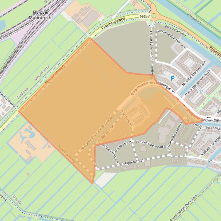 Kaart van postcodegebied 2809WH.