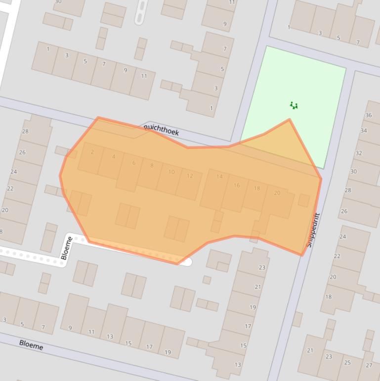 Kaart van postcodegebied 2811AG.