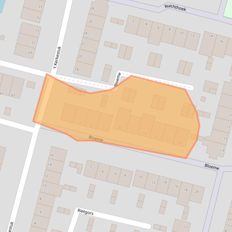 Kaart van postcodegebied 2811AM.