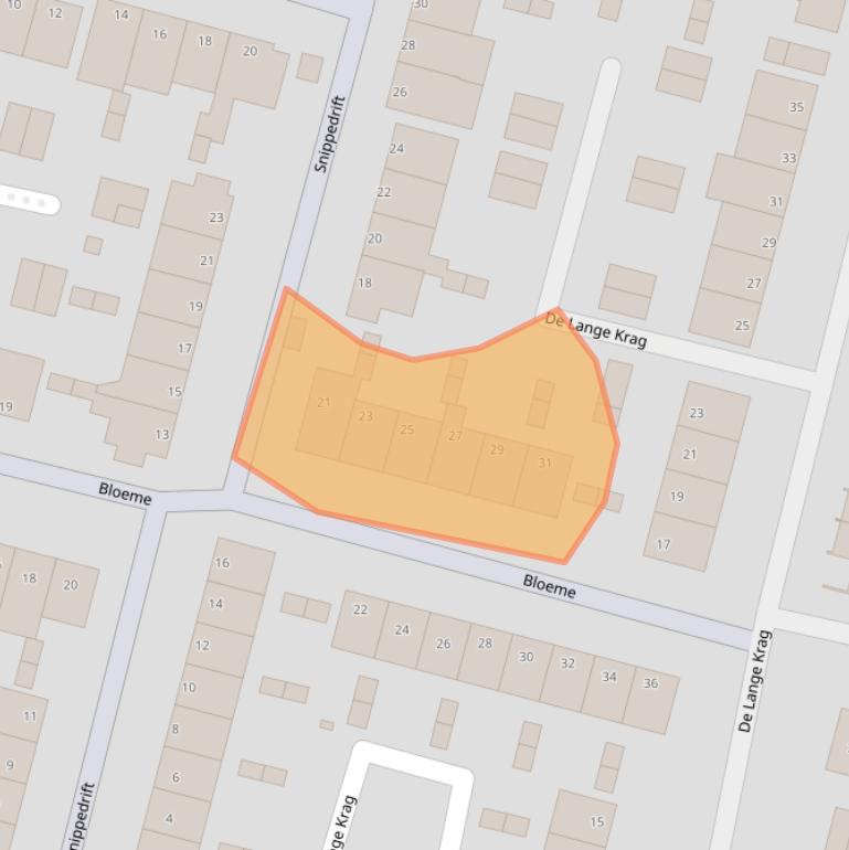 Kaart van postcodegebied 2811AN.