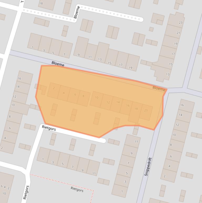 Kaart van postcodegebied 2811AP.