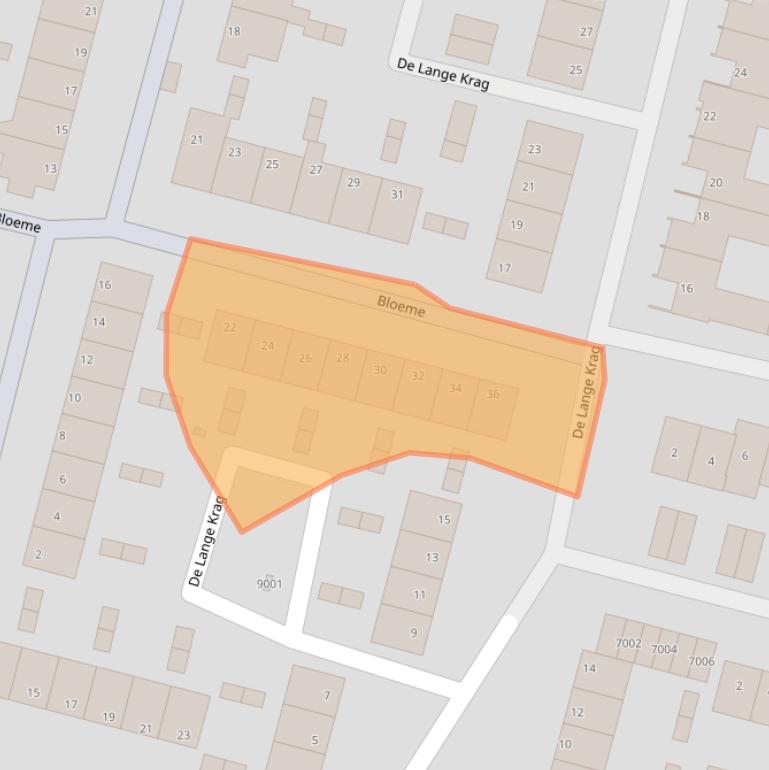 Kaart van postcodegebied 2811AR.