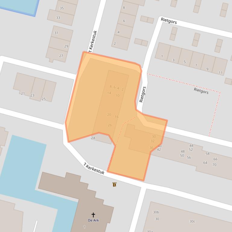 Kaart van postcodegebied 2811AV.