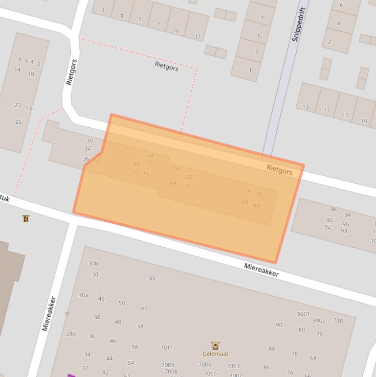 Kaart van postcodegebied 2811AW.