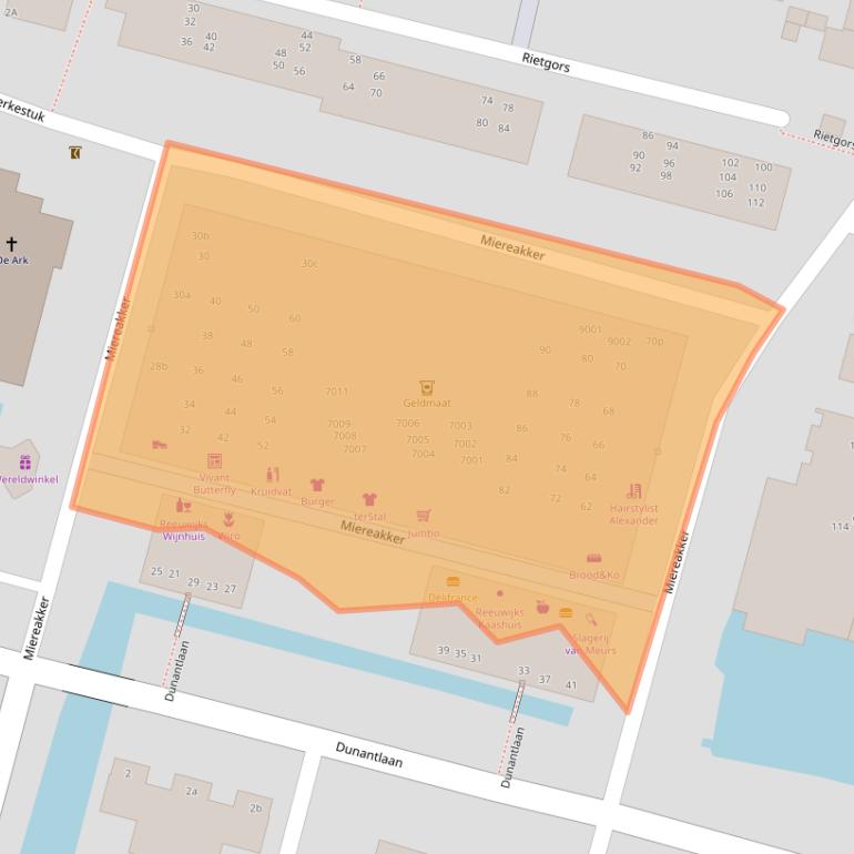 Kaart van postcodegebied 2811BB.