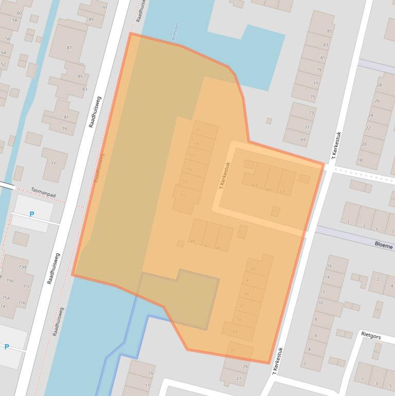 Kaart van postcodegebied 2811BD.