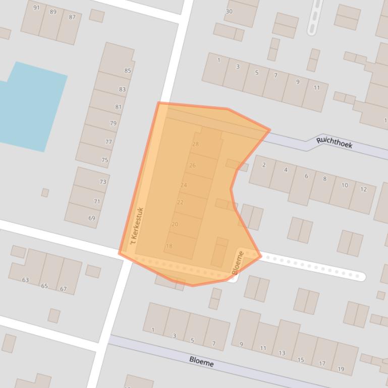 Kaart van postcodegebied 2811BH.