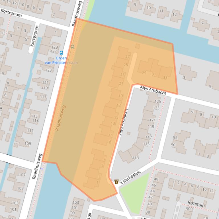 Kaart van postcodegebied 2811BK.