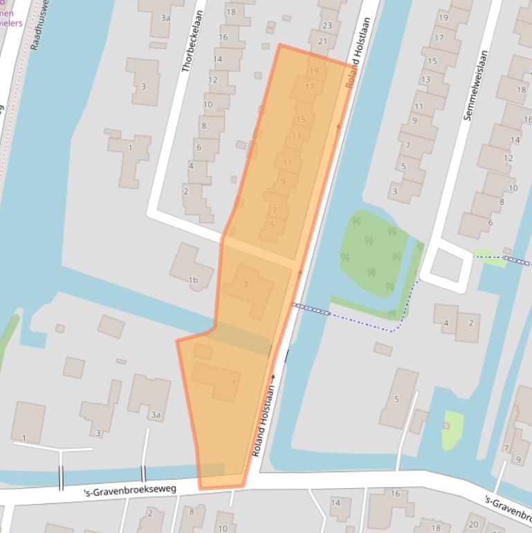 Kaart van postcodegebied 2811CG.