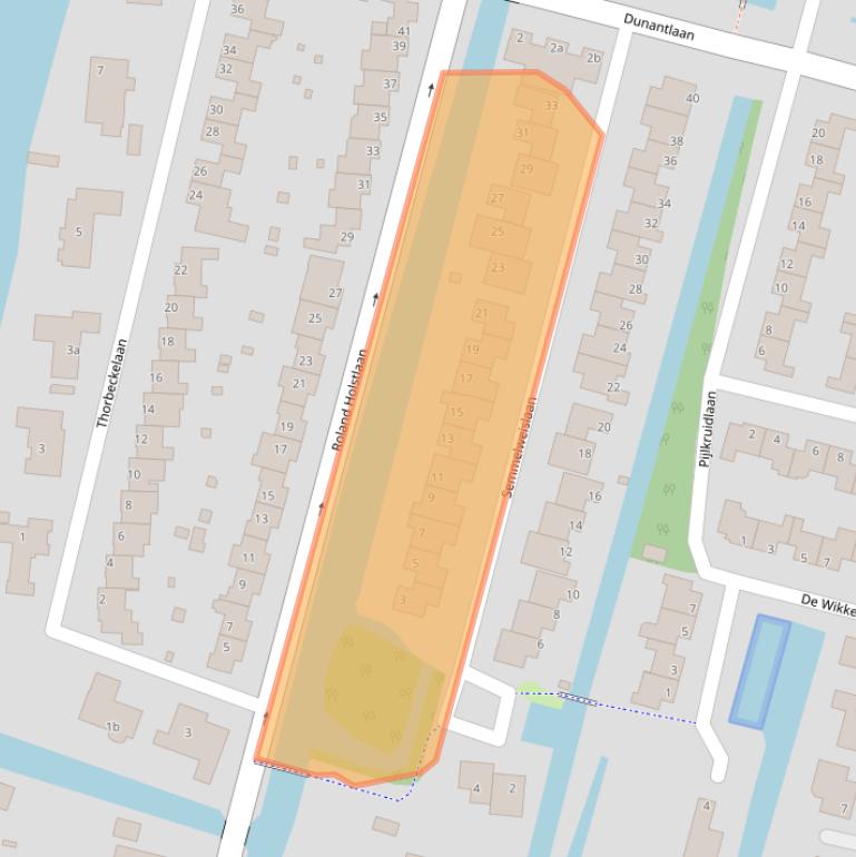 Kaart van postcodegebied 2811CJ.