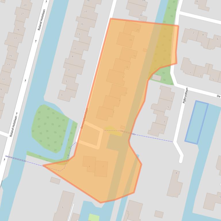 Kaart van postcodegebied 2811CK.