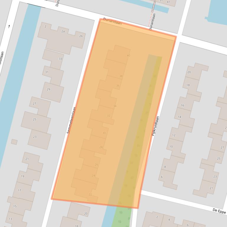 Kaart van postcodegebied 2811CL.