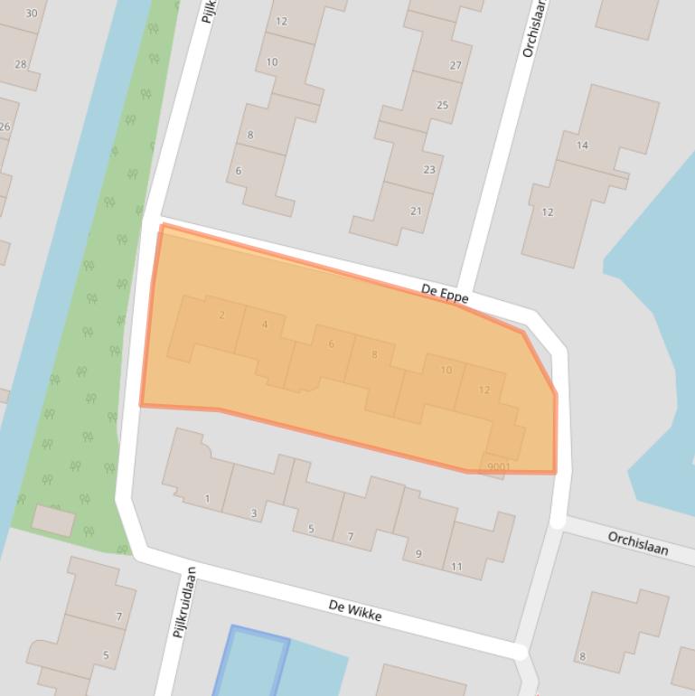 Kaart van postcodegebied 2811CN.