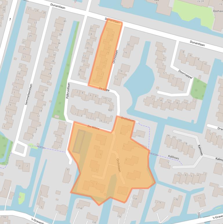 Kaart van postcodegebied 2811CR.