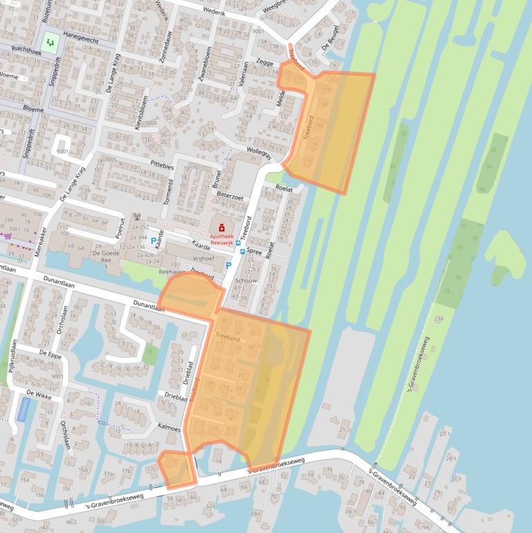 Kaart van postcodegebied 2811EA.