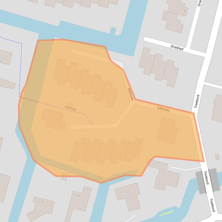 Kaart van postcodegebied 2811EB.