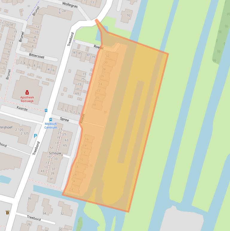 Kaart van postcodegebied 2811EC.