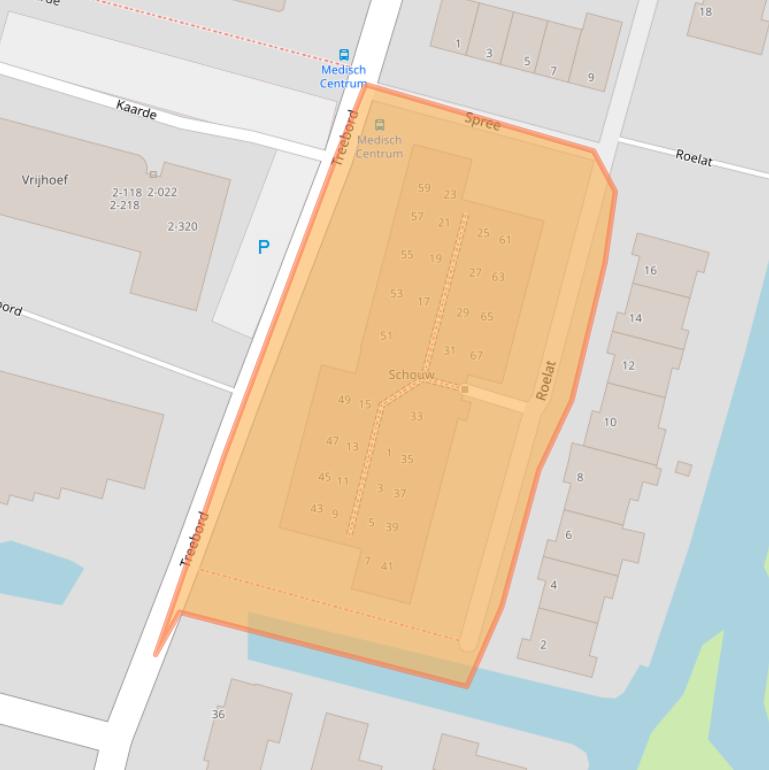 Kaart van postcodegebied 2811ED.