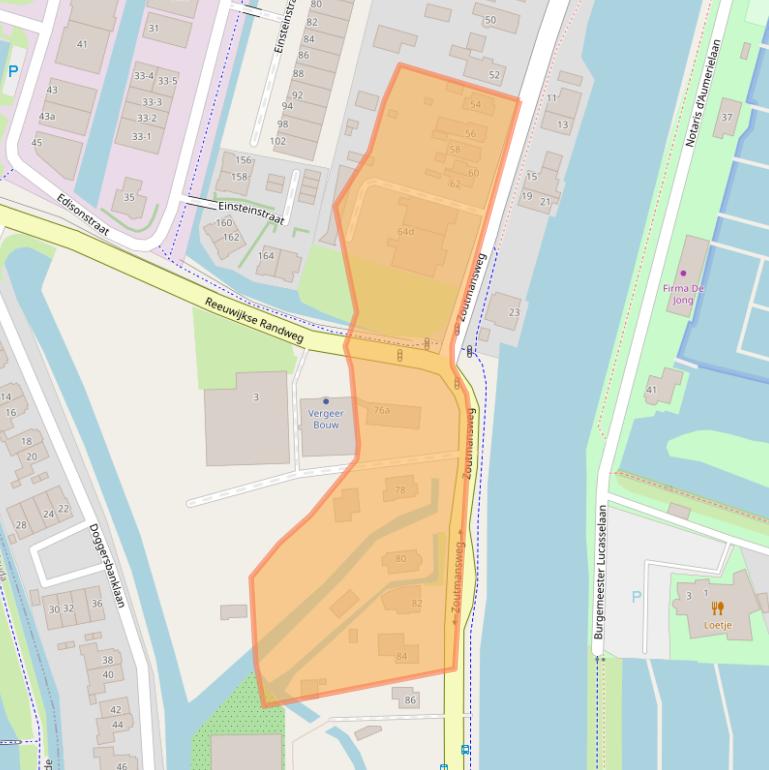 Kaart van postcodegebied 2811EV.