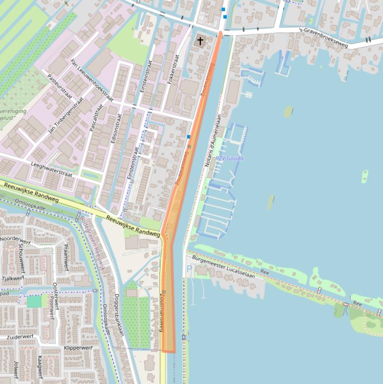 Kaart van postcodegebied 2811EX.