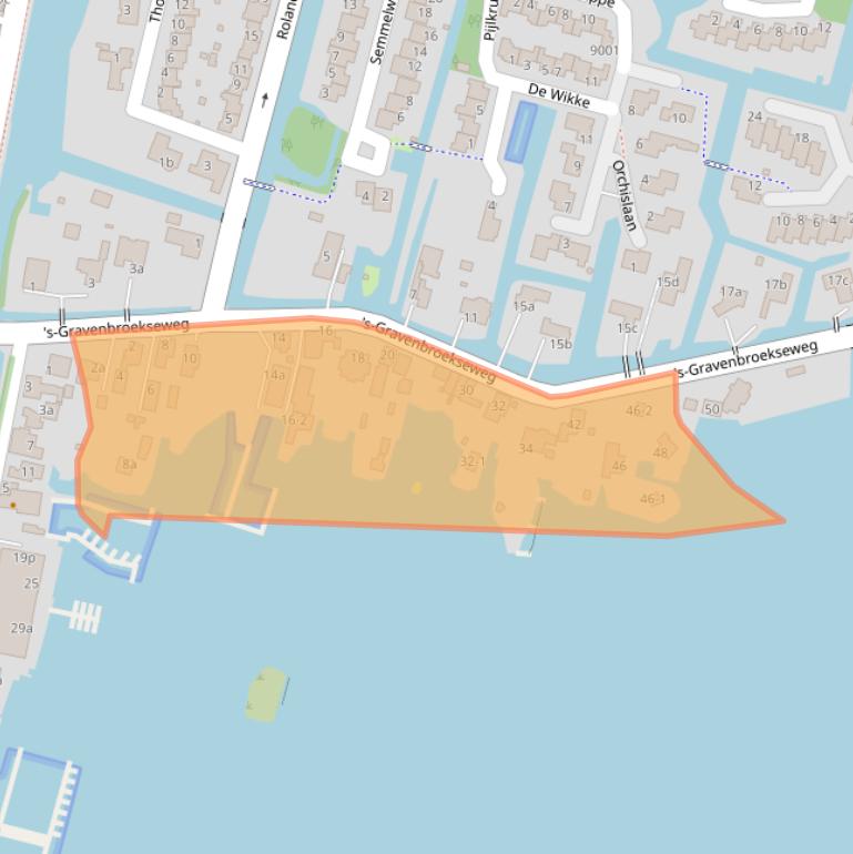 Kaart van postcodegebied 2811GE.