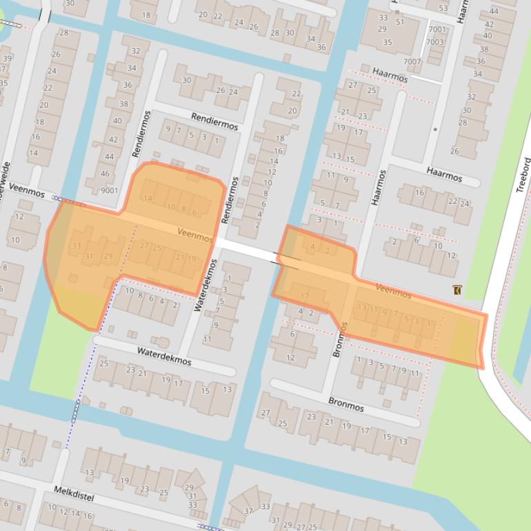 Kaart van postcodegebied 2811GP.