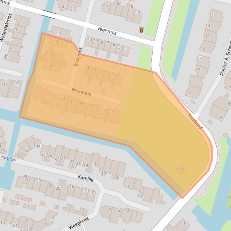 Kaart van postcodegebied 2811GR.
