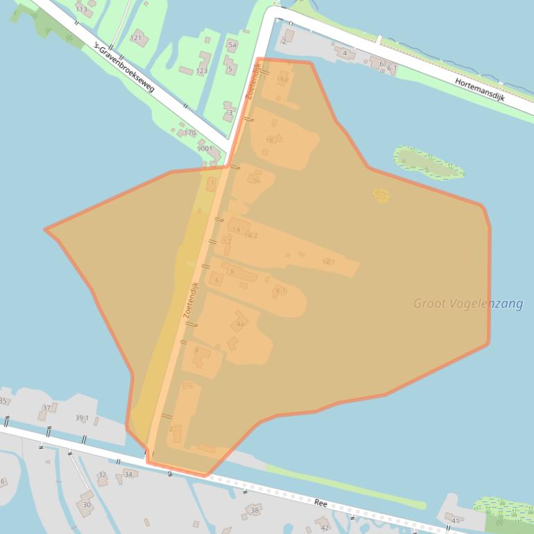 Kaart van postcodegebied 2811HA.