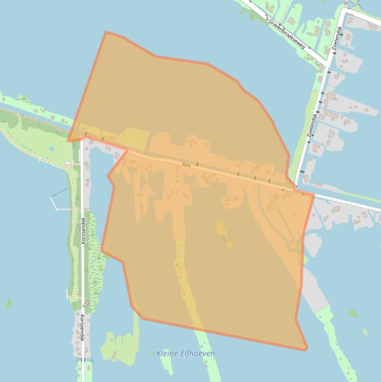 Kaart van postcodegebied 2811HE.