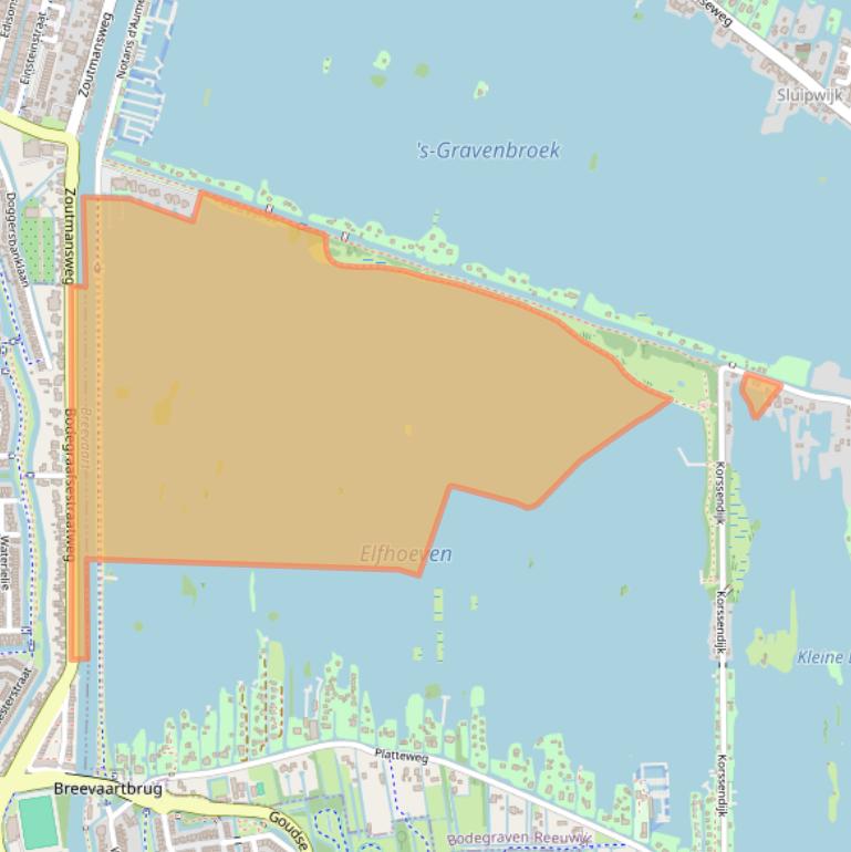 Kaart van postcodegebied 2811HH.