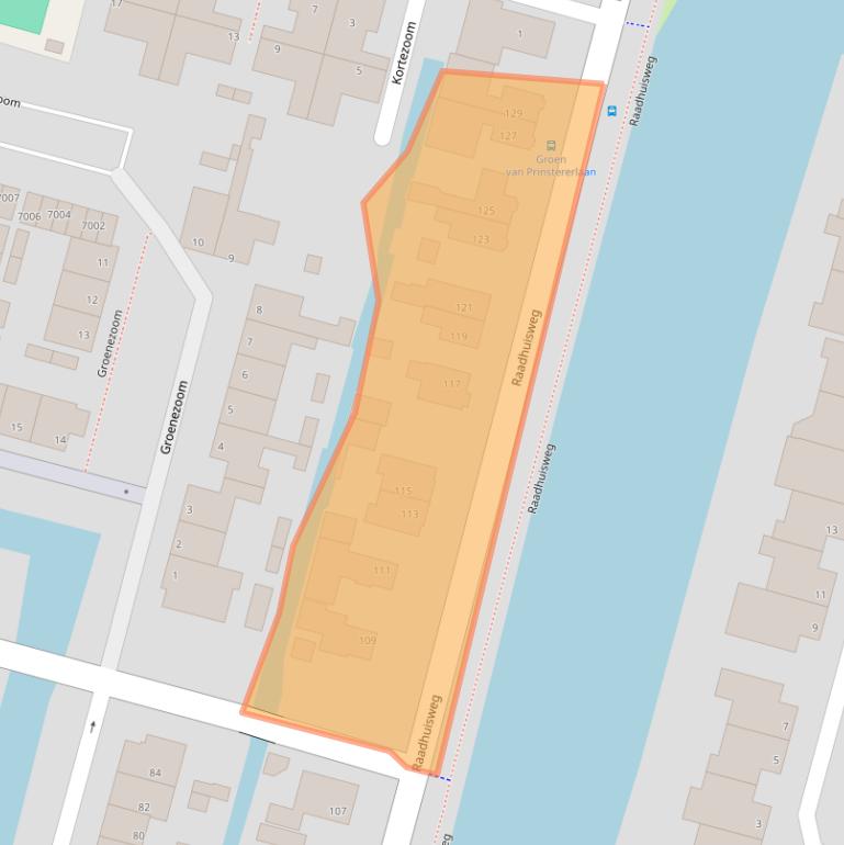 Kaart van postcodegebied 2811HX.