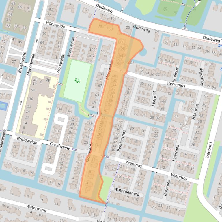 Kaart van postcodegebied 2811JD.