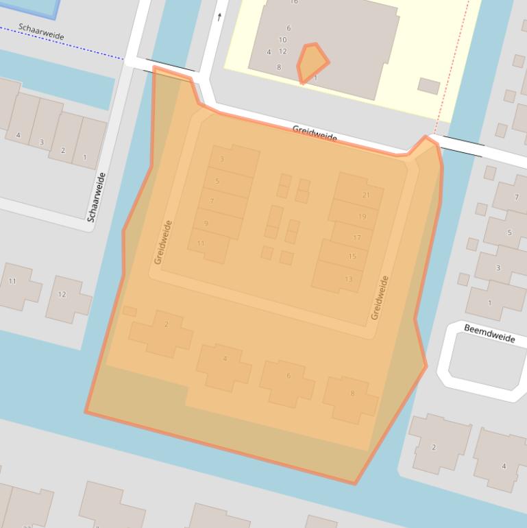 Kaart van postcodegebied 2811JK.