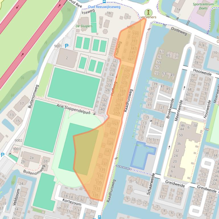 Kaart van postcodegebied 2811KA.