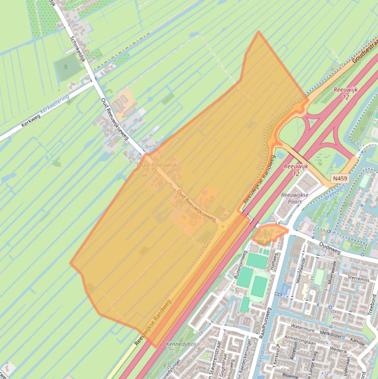 Kaart van postcodegebied 2811KB.