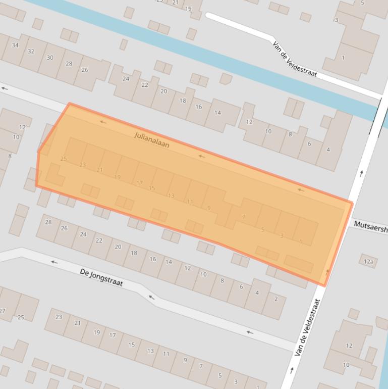 Kaart van postcodegebied 2811KT.
