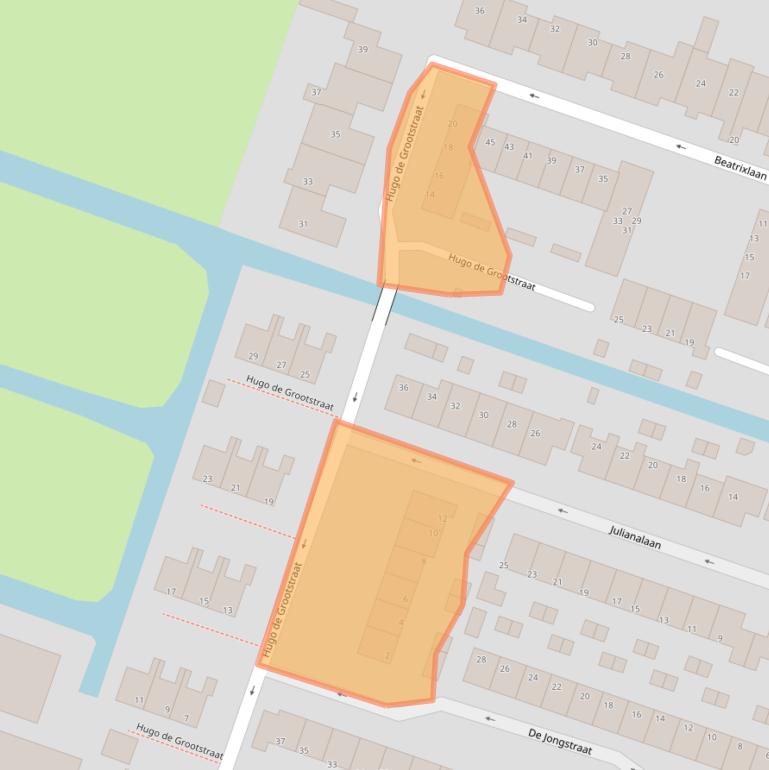 Kaart van postcodegebied 2811KX.