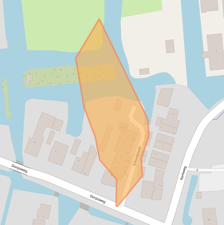 Kaart van postcodegebied 2811KZ.