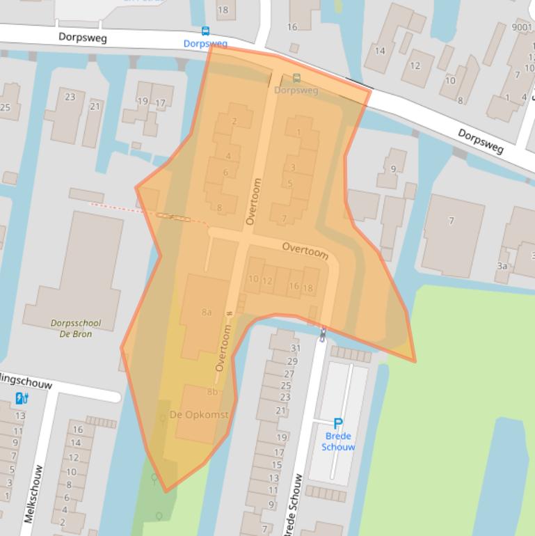 Kaart van postcodegebied 2811LH.