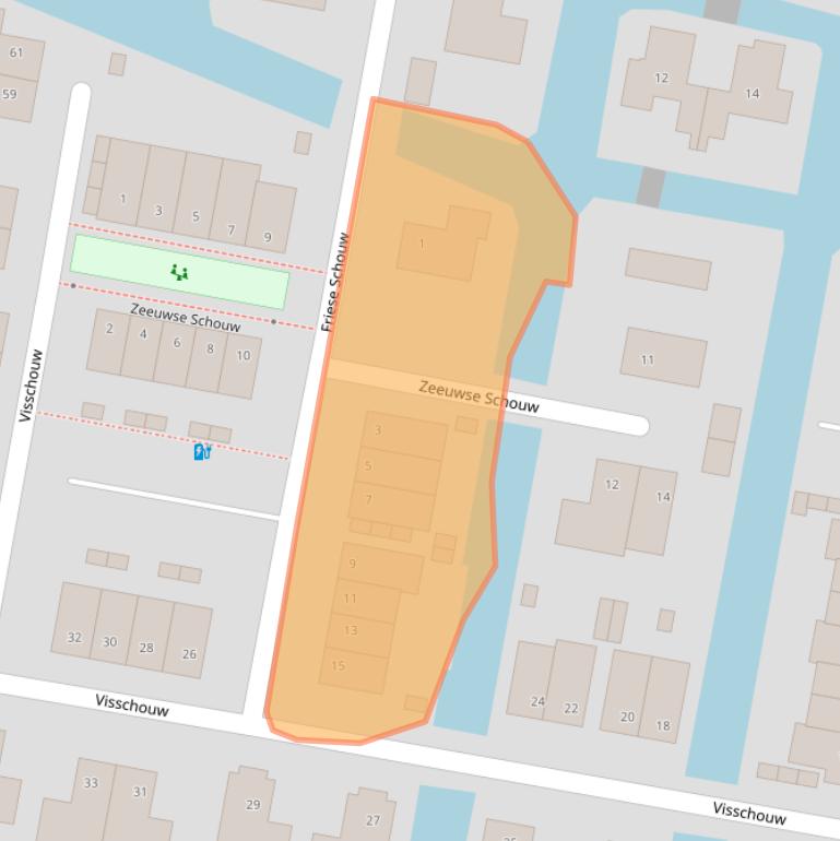 Kaart van postcodegebied 2811LS.