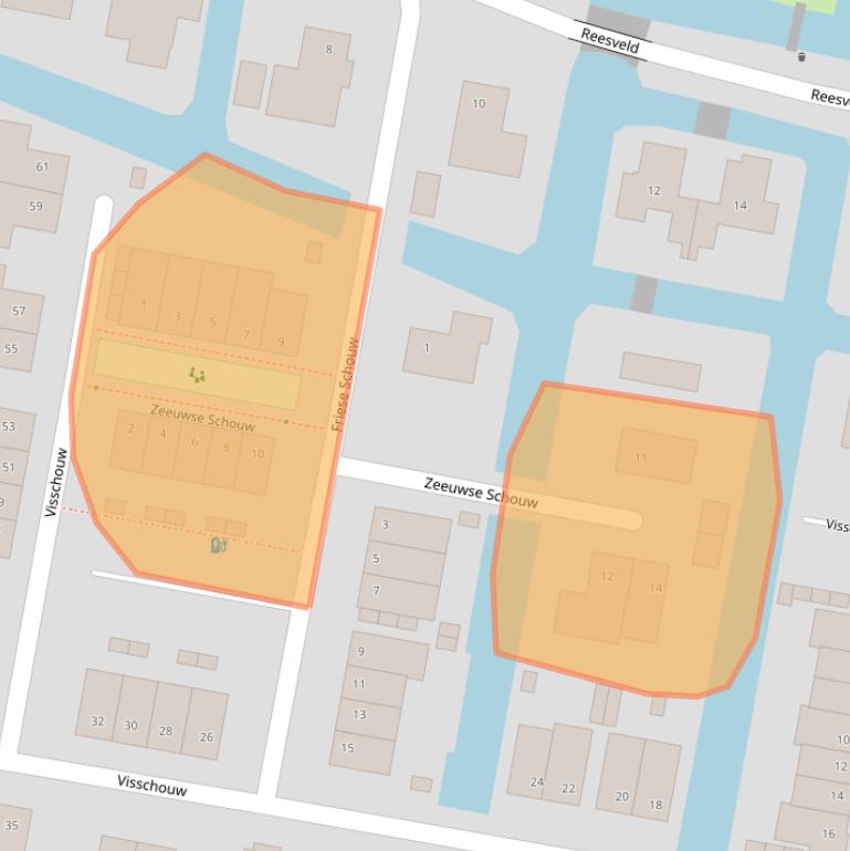 Kaart van postcodegebied 2811LT.