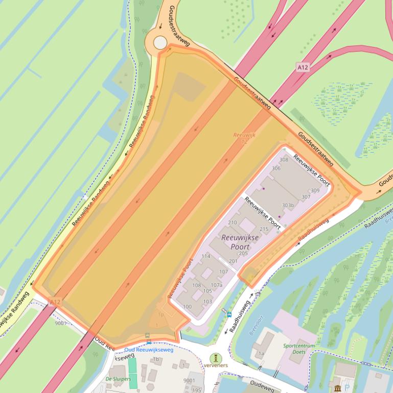 Kaart van postcodegebied 2811MV.