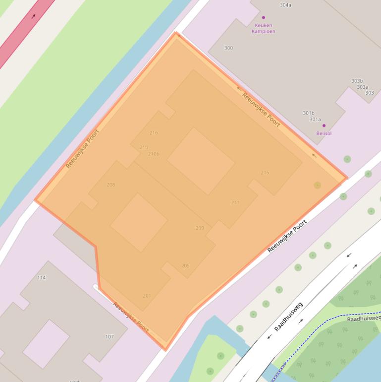 Kaart van postcodegebied 2811MZ.