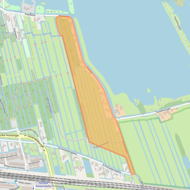 Kaart van postcodegebied 2811NB.