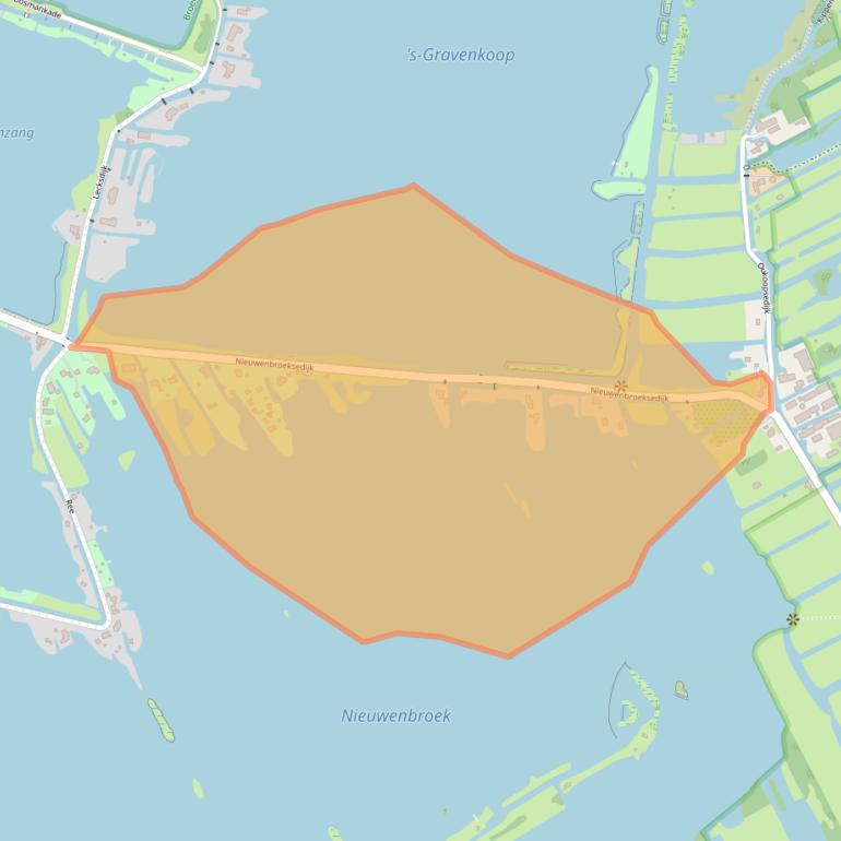 Kaart van postcodegebied 2811NJ.