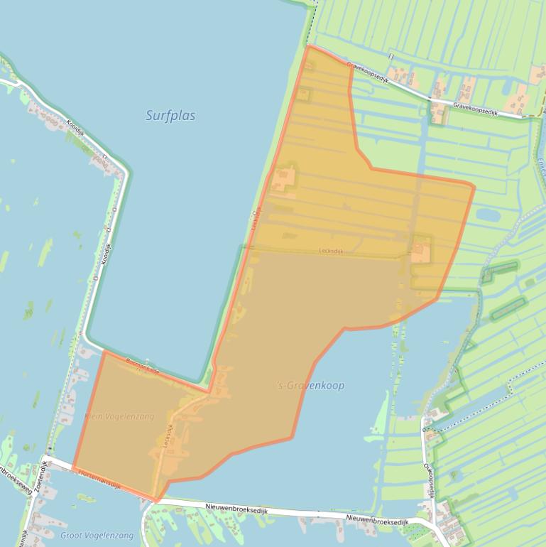 Kaart van postcodegebied 2811NK.