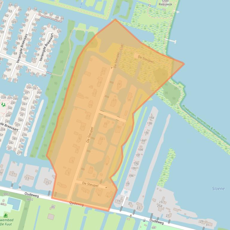 Kaart van postcodegebied 2811NP.