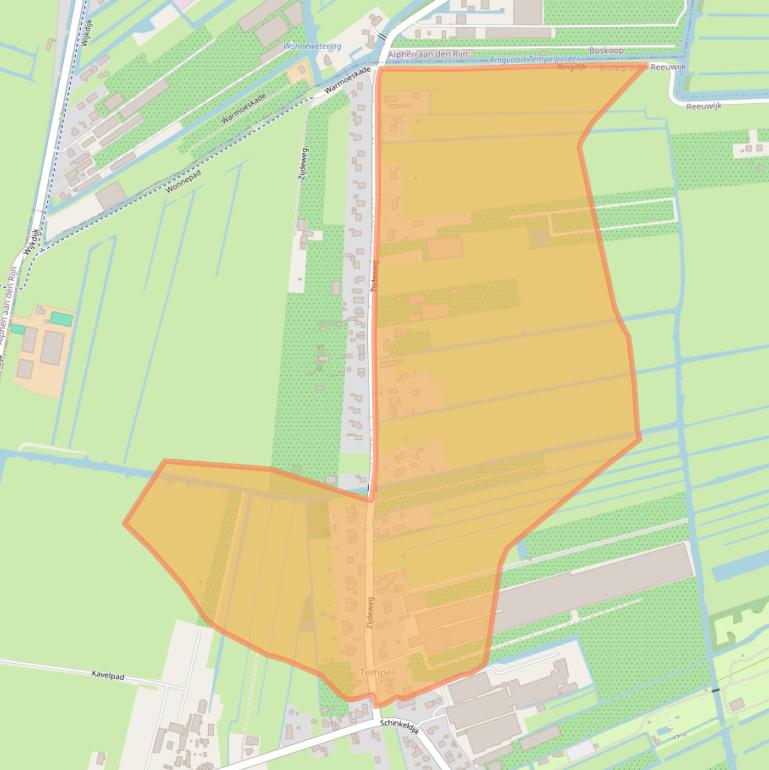 Kaart van postcodegebied 2811PC.