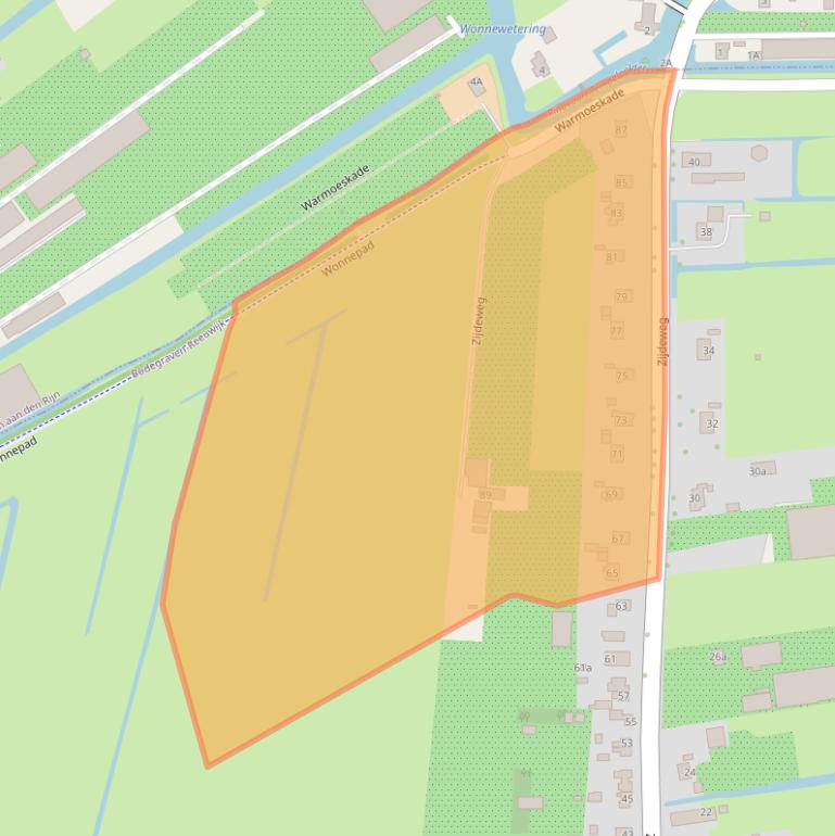 Kaart van postcodegebied 2811PE.