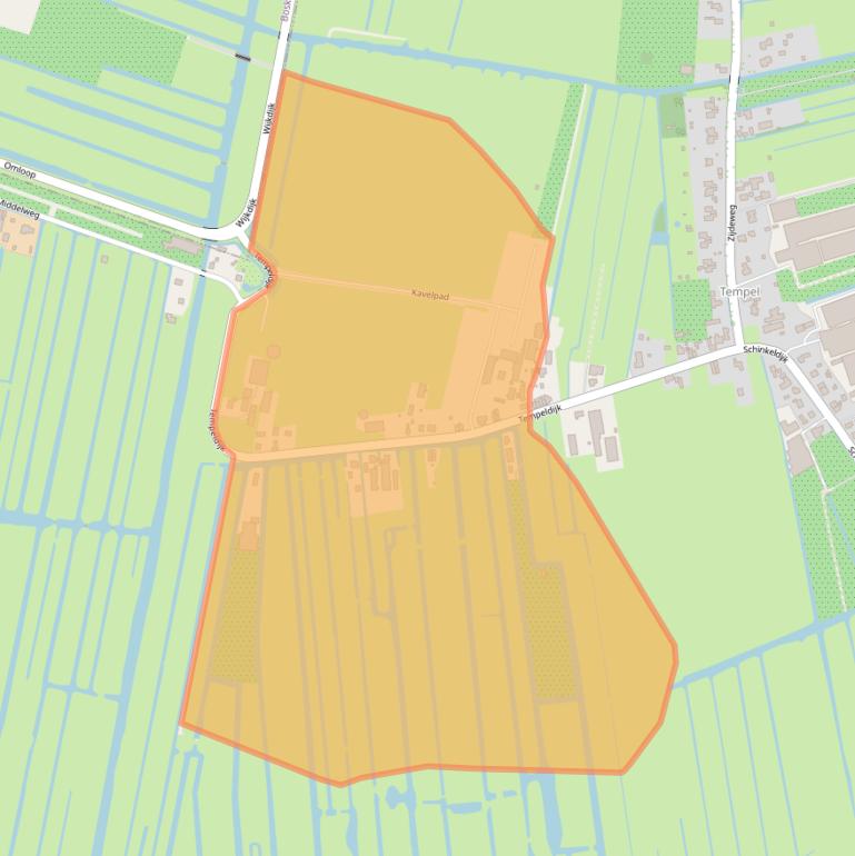 Kaart van postcodegebied 2811PJ.